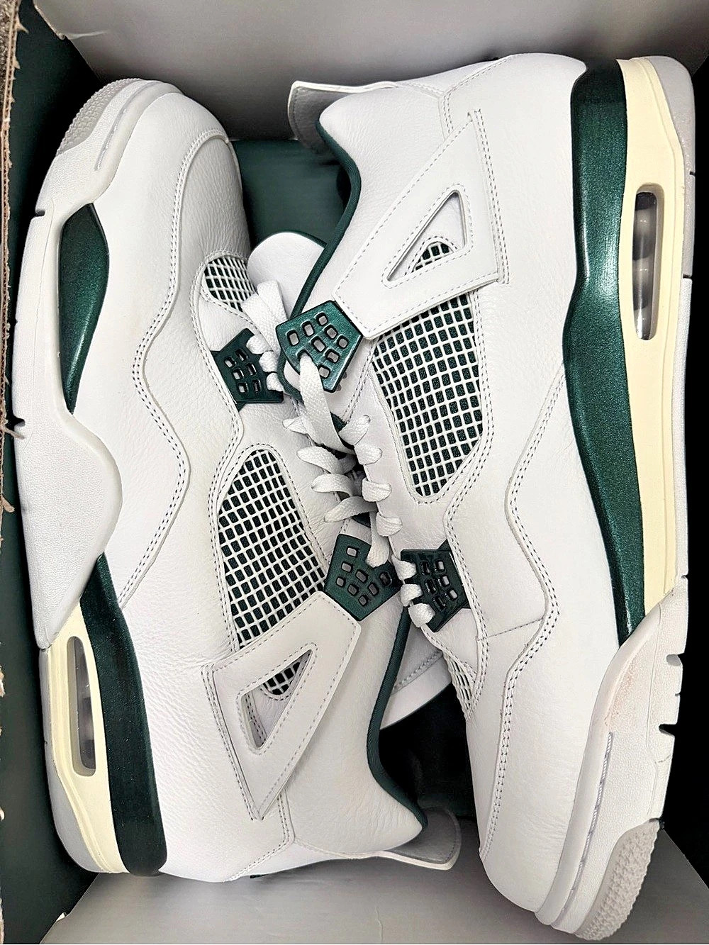 Jordan Air Jordan 4 Retro "Oxidized Green" Sneakers White & Green US 17